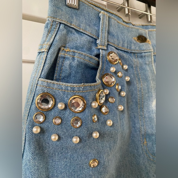 Monique Jeans Embellished Denim Skirt - Picture 4 of 7
